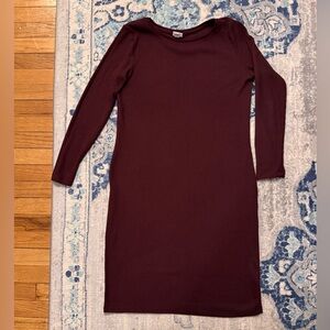 a new day maroon colored sweater dress. Size Large.